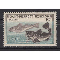 Французский Сен-Пьер и Микелон 1957** Морская фауна Рыбы Mi#381