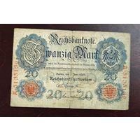 1907 год Германия 20 марок