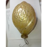 Игрушка на ёлку , Большой Лимон , толстое стекло , винтаж , СССР .