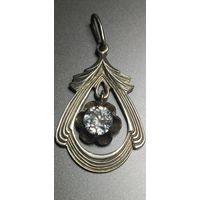 Винтажная подвеска ХЮ 875 проба с крупным фианитом