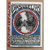 Германия, нотгельды, 50 пфеннигов (1/2 марки) 1921 год, Зюзель (Susel)