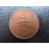 ЮАР. 1 пенни. 1952 . С 20 копеек. Распродажа коллекции. Смотрите другие лоты.