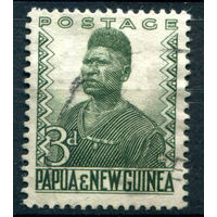 Британские колонии - Папуа Новая Гвинея - 1952/60г. - ландшафты, виды, местные мотивы, 3 P - 1 марка - гашёная [Mi 5]. #3-WB-90-A-1
