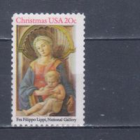 [262] США 1984. Культура.Искусство. Живопись.Рождество. БЕЗ КЛЕЯ.