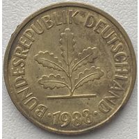 Германия 5 пфеннигов 1988 г. D