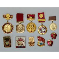 Значок  CCCP. Одним лотом 11 шт. С рубля