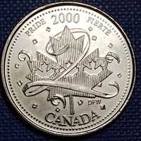 Канада 25 центов 2000 г. Гордость.