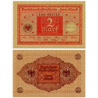 Германия. 2 марки (образца 1920 года, P59, UNC)