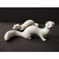 Статуэтка фарфорова Ласка в стойке (горностай). Полонное, СССР