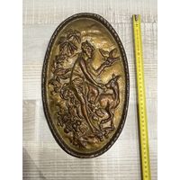 Большая плакетка панно СССР металл