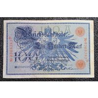 100 марок Германия 1908 г. (красная печать)