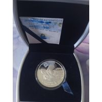 Серебряная монета Альманские болота. Сова (20 рублей, РБ, 2005 год)