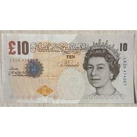 Банкнота 10 фунтов 2011 год. Великобритания. Елизавета II. НЕ БЫЛА В ОБОРОТЕ.