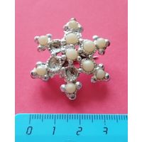 Брошка металлическая в реставрацию. С рубля. Без минимальной цены