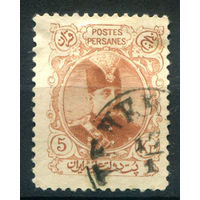 Персия (Иран) - 1903/04г. - шах Музаффар ад-Дин, 5 К - 1 марка - гашёная, с маленьким тонким местом в центре [Mi 193]. #4-W1-129-A-1