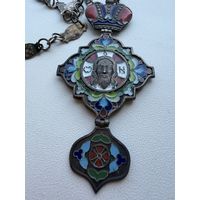 Панагия. Спас Нерукотворный. Серебро 84 пр. клеймо мастера. Россия.