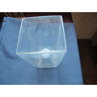 Кашпо прозрачное для орхидей, 19x14,5x14.5 см, 1.9 литра, пластик