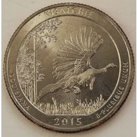 США 25 центов 2015 год "Национальный лес Кисатчи"