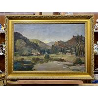 Кроль А.И "У озера.Хоста", 1948г. Холст, масло. Размер 48х70 см.