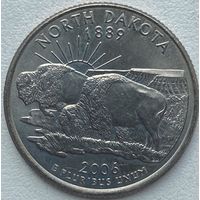 США 25 центов (квотер) 2006 г. D. Северная Дакота