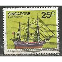 Сингапур. Ост-Индийская шхуна. 1980г. Mi#347.