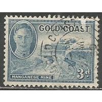 Золотой берег. Король Георг VI. Марганцеый рудник. 1948г. Mi#125.