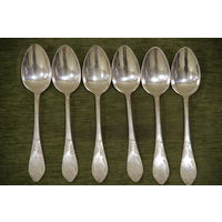 Ложки мельхиоровые , столовые  6 шт  ( 21,8 см )  А1