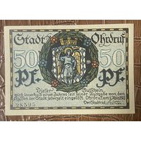 Нотгельд 50 пфеннигов 1921 год. Ордруф. Веймарская республика