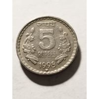 Индия 5 рупий 1998