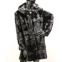 НОВАЯ! ШУБА С КАПЮШОНОМ. БРЕНД  "MINK Mustela Vision". МЕХ СУРКА.Длина - 100 см