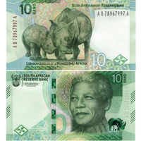 ЮАР  10 рэндов 2023 год UNC