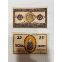 Нотгельд 25 пфеннигов. Германия. Веймарская республика Люкенвальден-0201