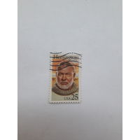 Марки США лауреат Нобелевской премии по литературе 1954 Э. Хемингуэй