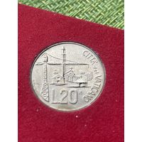 Ватикан 20 лир (Иоанн Павел II) 1991г.