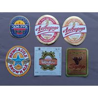 Пивные этикетки разных стран (Беларусь, Великобритания, Израиль), цена за 1 шт., см. описание лота, ю-945-2 (3475)
