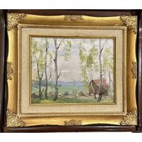 Козловский А.С. Пейзаж. К/М. р.20х24,5 см.