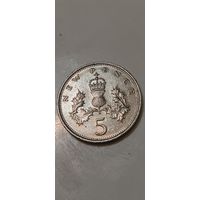 Великобритания 5 пенс 1970