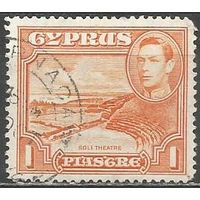 Кипр. Король ГеоргVI. г.Кирения. 1938г. Mi#142.