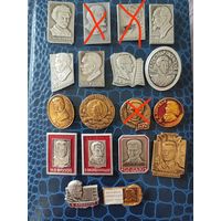 Значки известные люди. Распродажа коллекции.