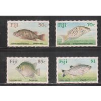 Фиджи-1990(Мих.614-617) , ** , Морская  Фауна,  Рыбы  (полная серия)
