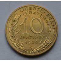Франция, 10 сантимов 1980 г.
