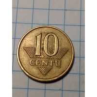 10 центов Литва 1997 год