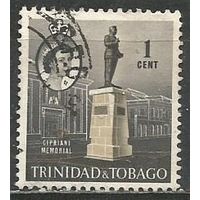 Тринидад и Тобаго. Королева Елизавета II. Памятник Чиприани. 1960г. Mi#172.