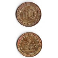 10 пфеннигов Германия 1992 года(J)