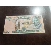 Замбия 20 квача образца 1980-1988 года AUNC p27e