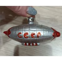 Елочные игрушки, стекло, дирижабль
