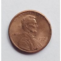 США. 1 цент 1990 г.