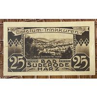 Нотгельд 25 пфеннигов 1921 год. Бад-Зудерод,. Веймарская республика