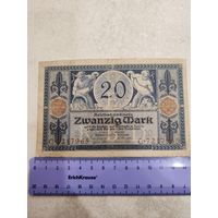 20 марок 1915 г. Германия. СМОТРИТЕ ДР. МОИ ЛОТЫ. Большая распродажа!
