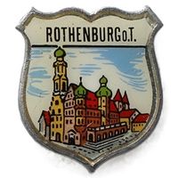 Значок-щит с эмалью из немецкого города Ротенбург-об-дер-Таубер